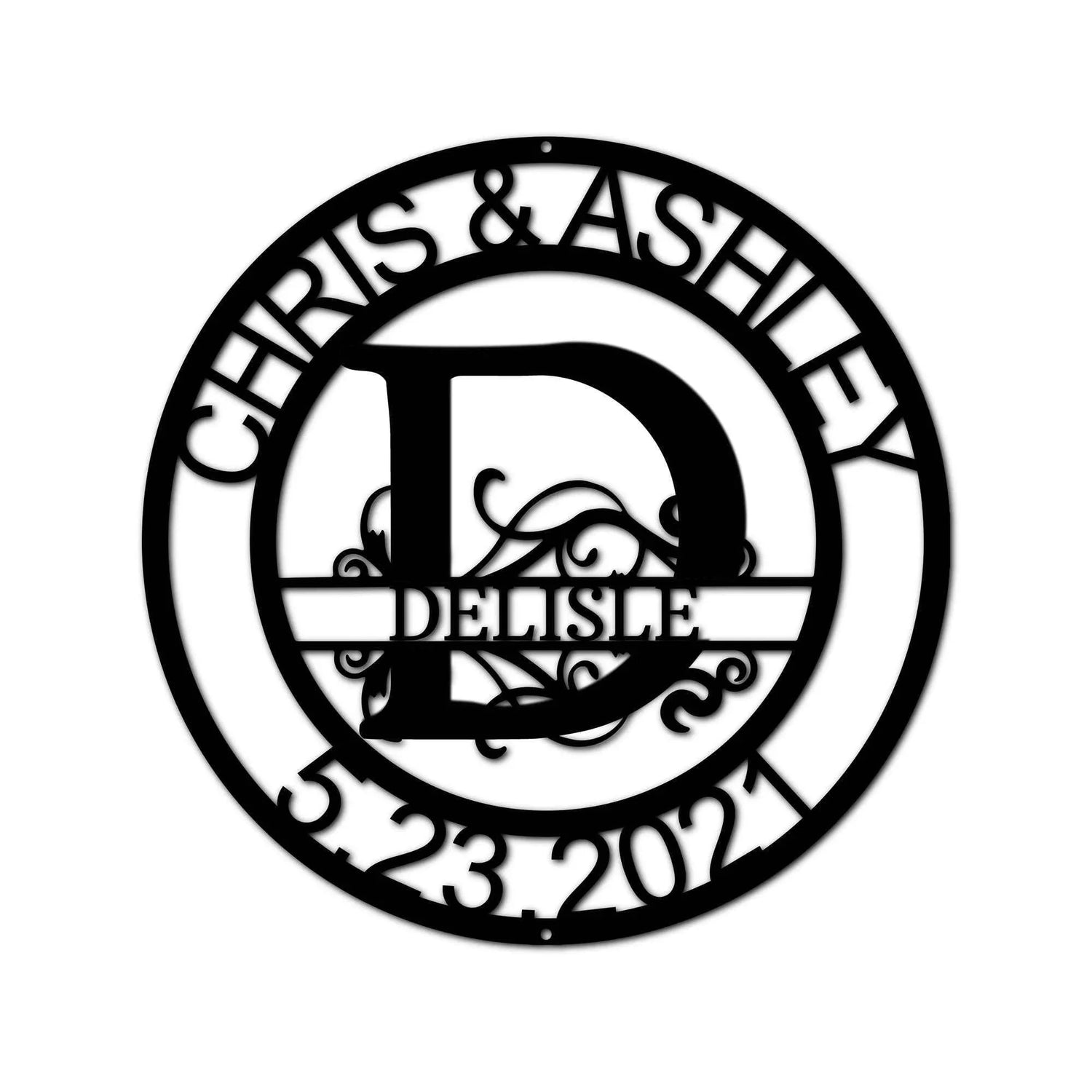 Name Sign - Custom Metal Sign, Split Letter, Wedding Gift - GiFTiFY