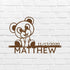 Newborn Baby Gift - Custom Metal Sign, Teddy Design - GiFTiFY
