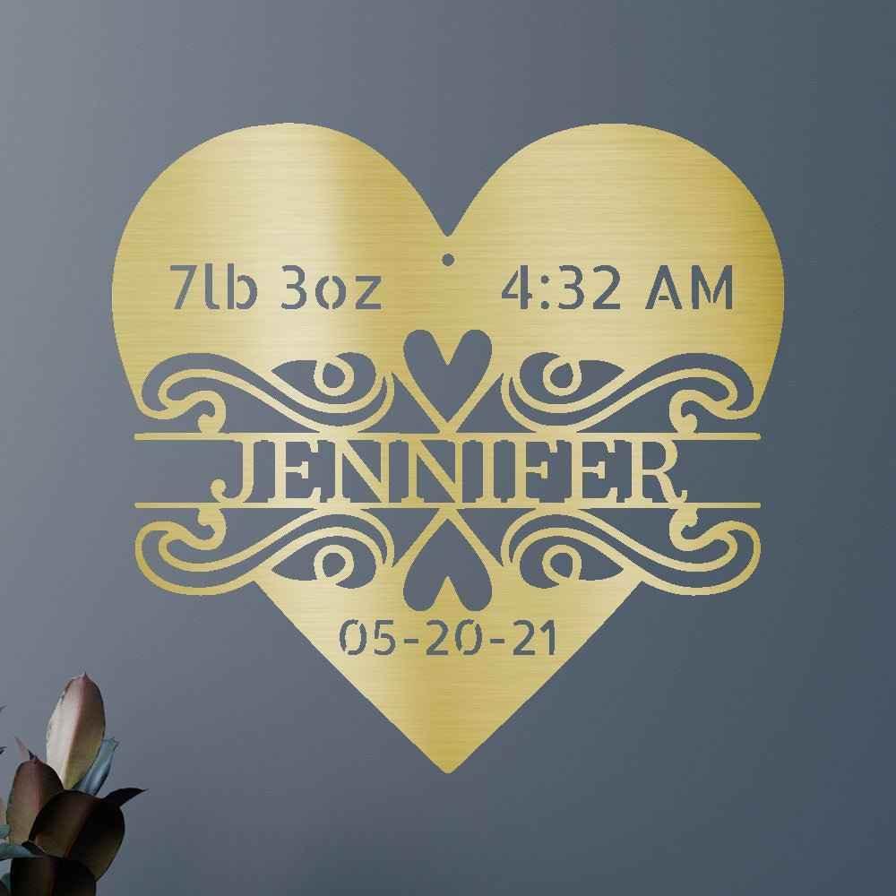 Newborn Love Personalized Gifts - Custom Metal Sign - GiFTiFY