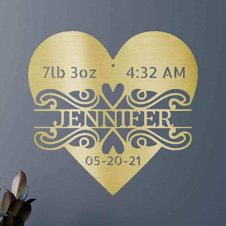 Newborn Love Personalized Gifts - Custom Metal Sign - GiFTiFY