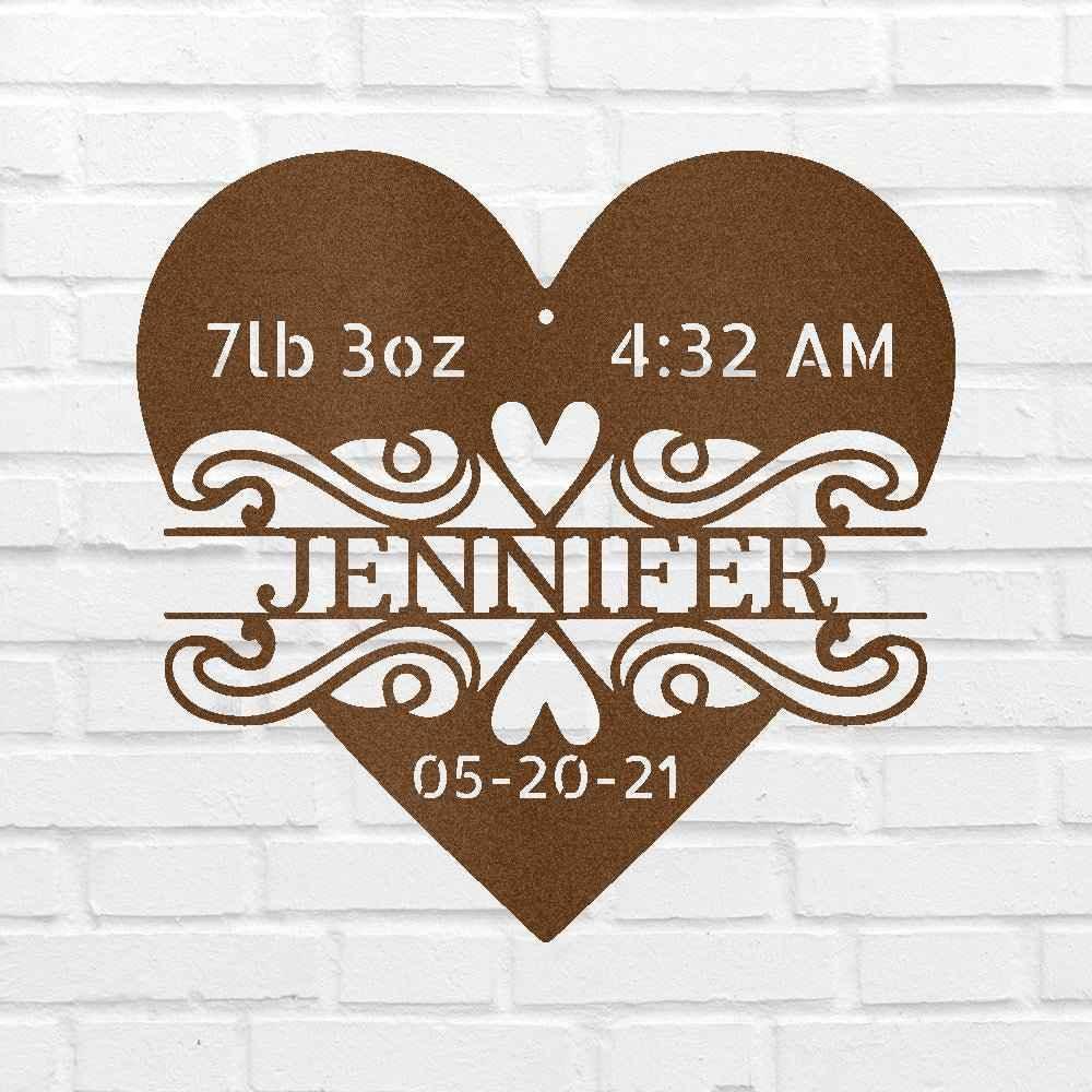 Newborn Love Personalized Gifts - Custom Metal Sign - GiFTiFY