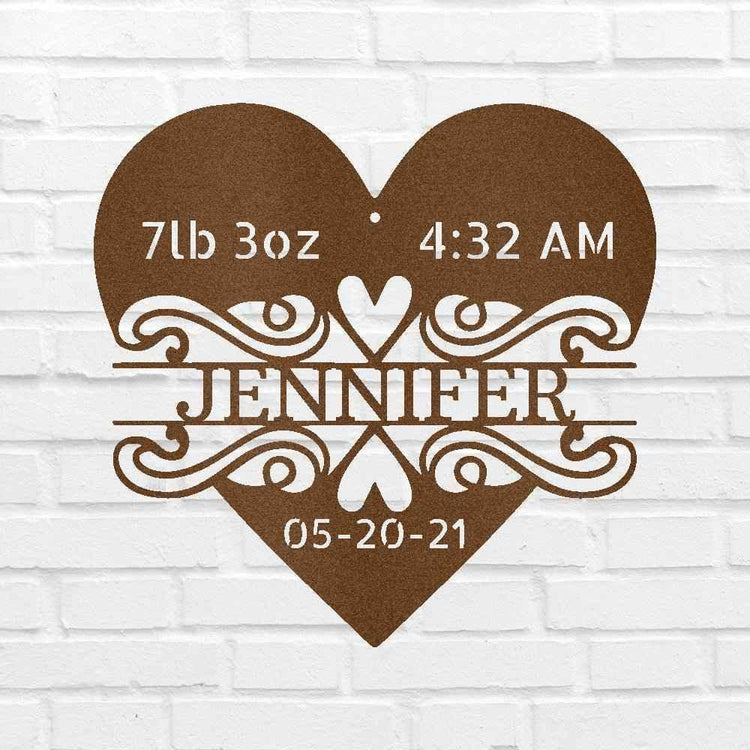 Newborn Love Personalized Gifts - Custom Metal Sign - GiFTiFY