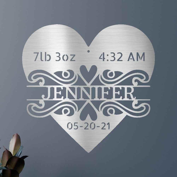 Newborn Love Personalized Gifts - Custom Metal Sign - GiFTiFY
