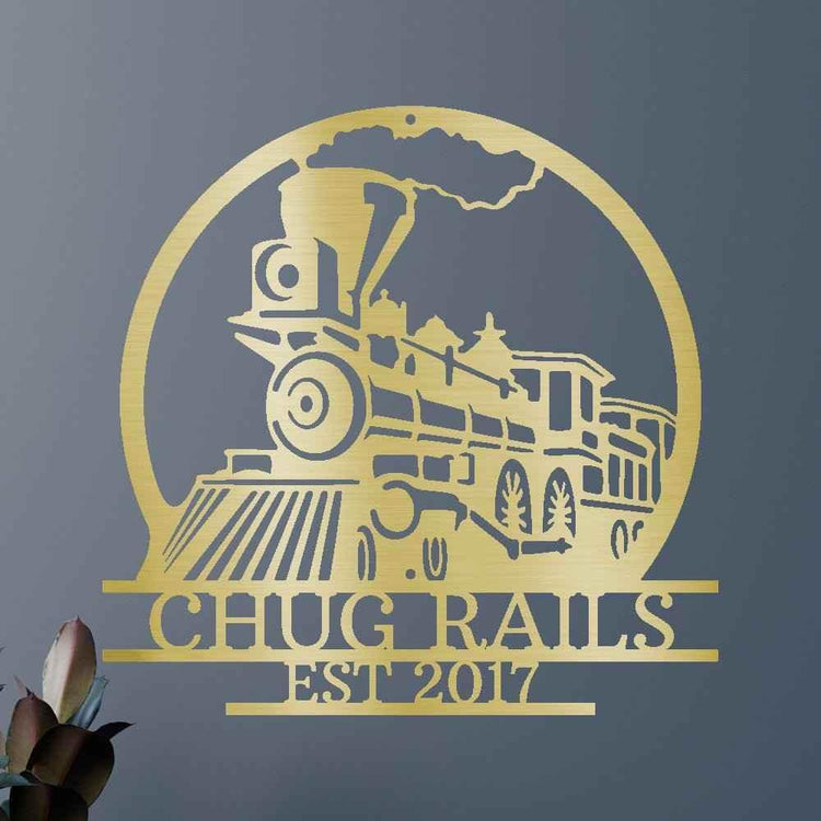 Vintage Train Personalized Gifts - Custom Metal Sign - GiFTiFY