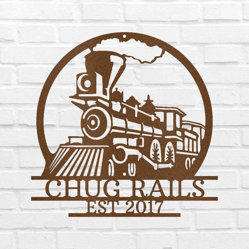 Vintage Train Personalized Gifts - Custom Metal Sign - GiFTiFY