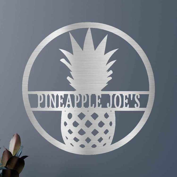 Pineapple Sign - Custom Metal Sign, Housewarming Gift - GiFTiFY