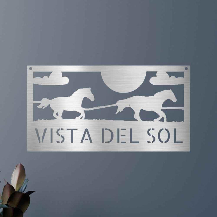 Racing Horses Sign - Custom Metal Sign, Gift For Horse Lover - GiFTiFY