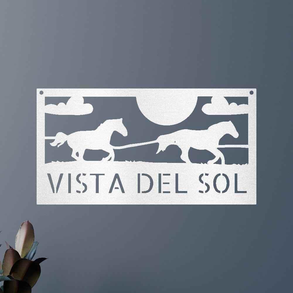 Racing Horses Sign - Custom Metal Sign, Gift For Horse Lover - GiFTiFY