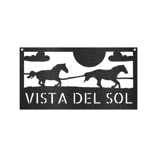 Racing Horses Sign - Custom Metal Sign, Gift For Horse Lover - GiFTiFY