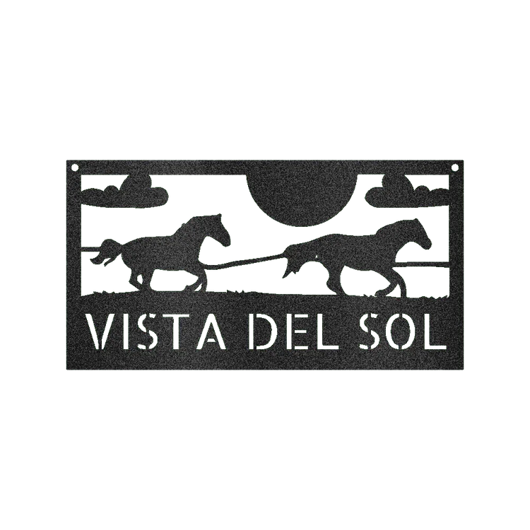 Racing Horses Sign - Custom Metal Sign, Gift For Horse Lover - GiFTiFY