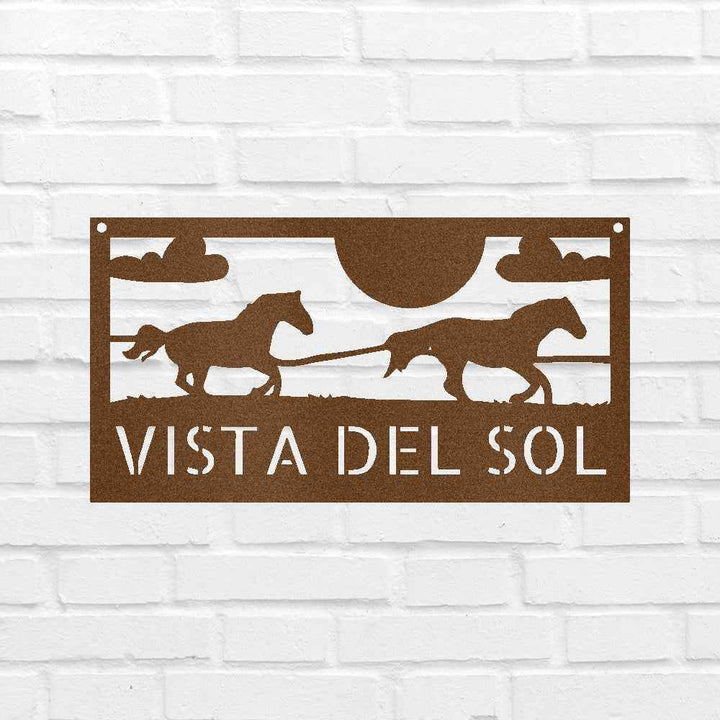 Racing Horses Sign - Custom Metal Sign, Gift For Horse Lover - GiFTiFY