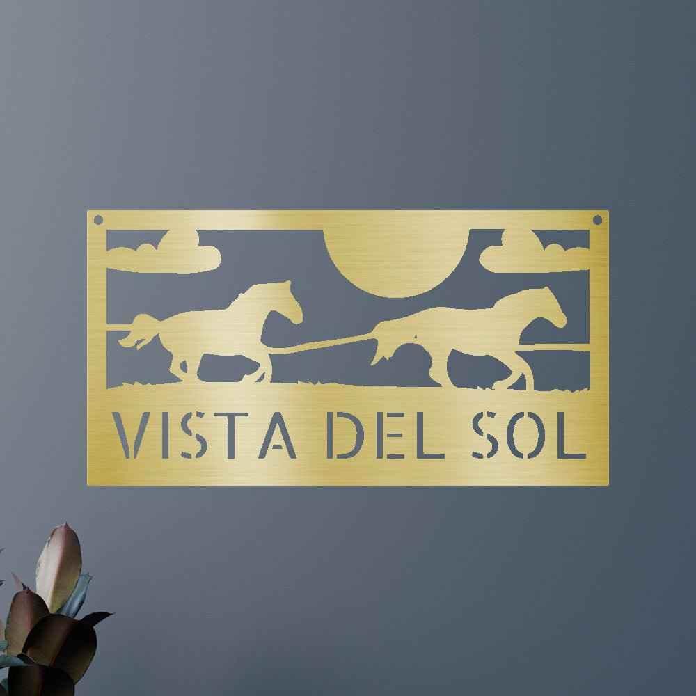 Racing Horses Sign - Custom Metal Sign, Gift For Horse Lover - GiFTiFY