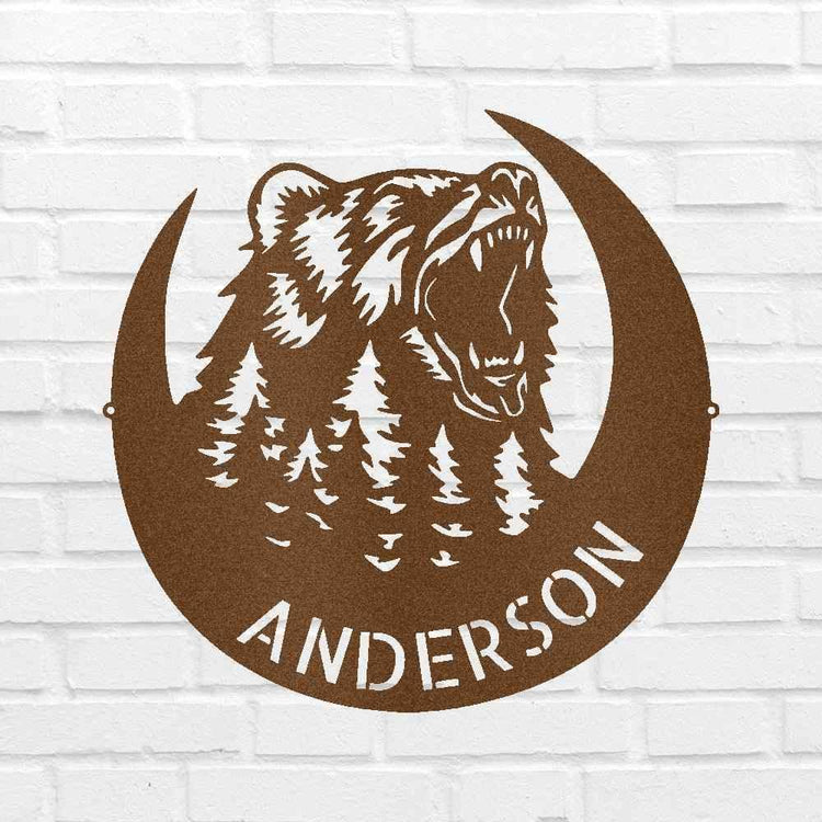 Roaring Bear Personalized Gifts - Custom Metal Sign - GiFTiFY