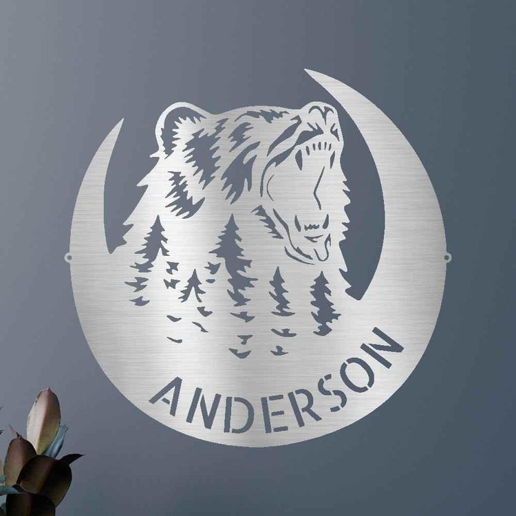 Roaring Bear Personalized Gifts - Custom Metal Sign - GiFTiFY