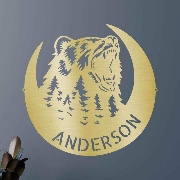 Roaring Bear Personalized Gifts - Custom Metal Sign - GiFTiFY
