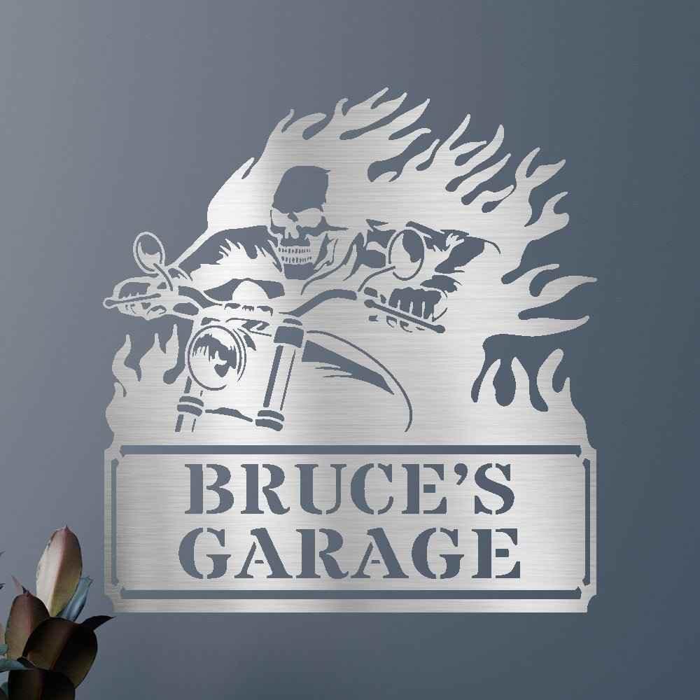 Screaming Demon Sign - Custom Metal Sign, Motorcycle Lover Gift - GiFTiFY