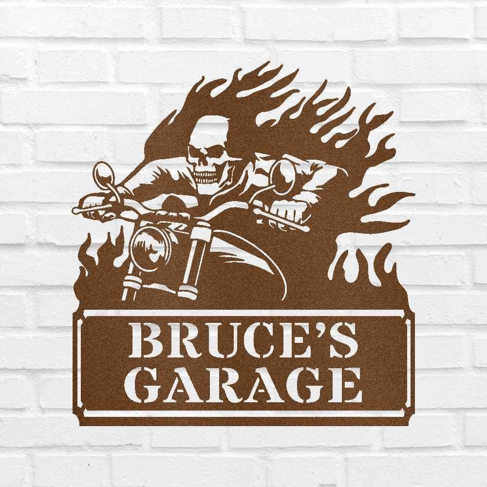 Screaming Demon Sign - Custom Metal Sign, Motorcycle Lover Gift - GiFTiFY