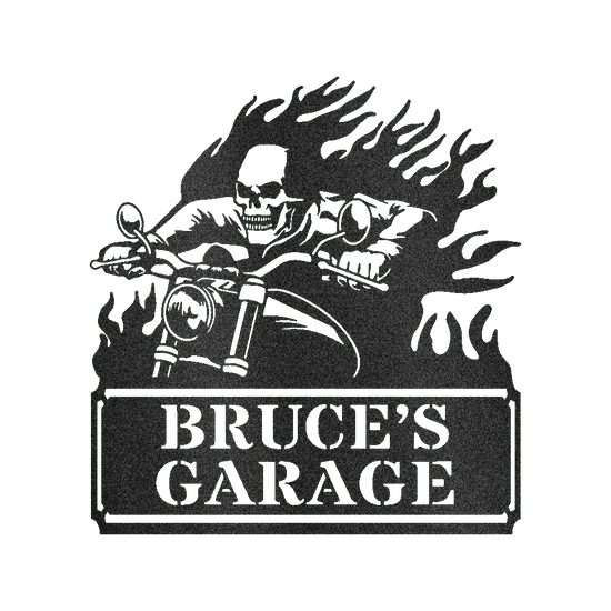 Screaming Demon Sign - Custom Metal Sign, Motorcycle Lover Gift - GiFTiFY