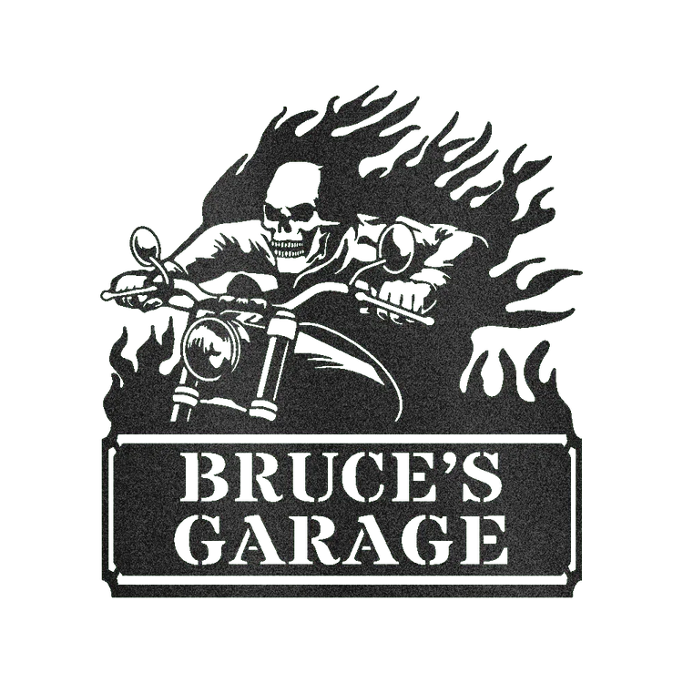 Screaming Demon Sign - Custom Metal Sign, Motorcycle Lover Gift - GiFTiFY