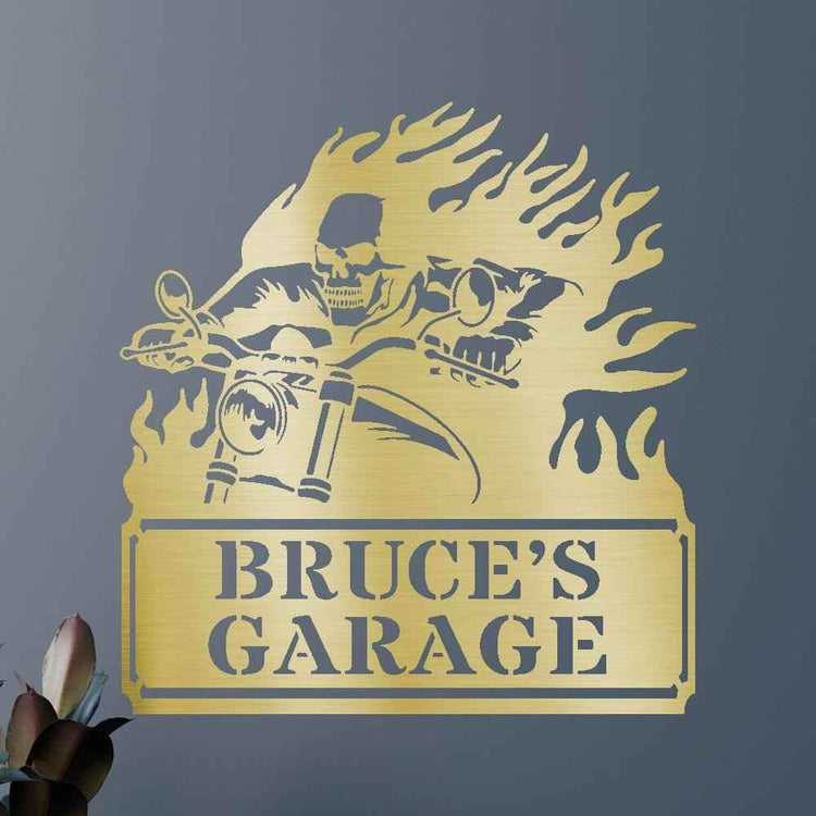 Screaming Demon Sign - Custom Metal Sign, Motorcycle Lover Gift - GiFTiFY