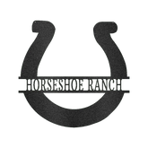 Simple Horseshoe Personalized Gifts - Custom Metal Sign, Horse Lover Gift - GiFTiFY