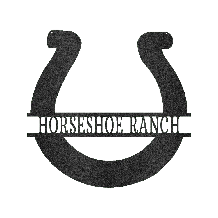 Simple Horseshoe Personalized Gifts - Custom Metal Sign, Horse Lover Gift - GiFTiFY