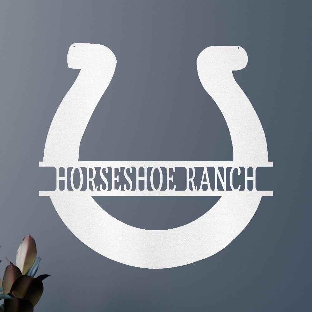 Simple Horseshoe Personalized Gifts - Custom Metal Sign, Horse Lover Gift - GiFTiFY