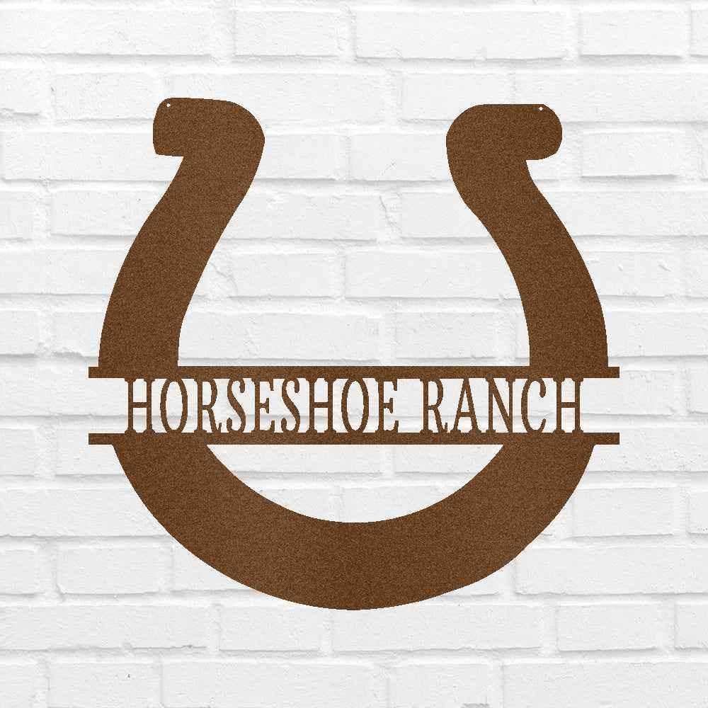 Simple Horseshoe Personalized Gifts - Custom Metal Sign, Horse Lover Gift - GiFTiFY