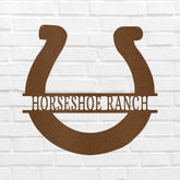 Simple Horseshoe Personalized Gifts - Custom Metal Sign, Horse Lover Gift - GiFTiFY