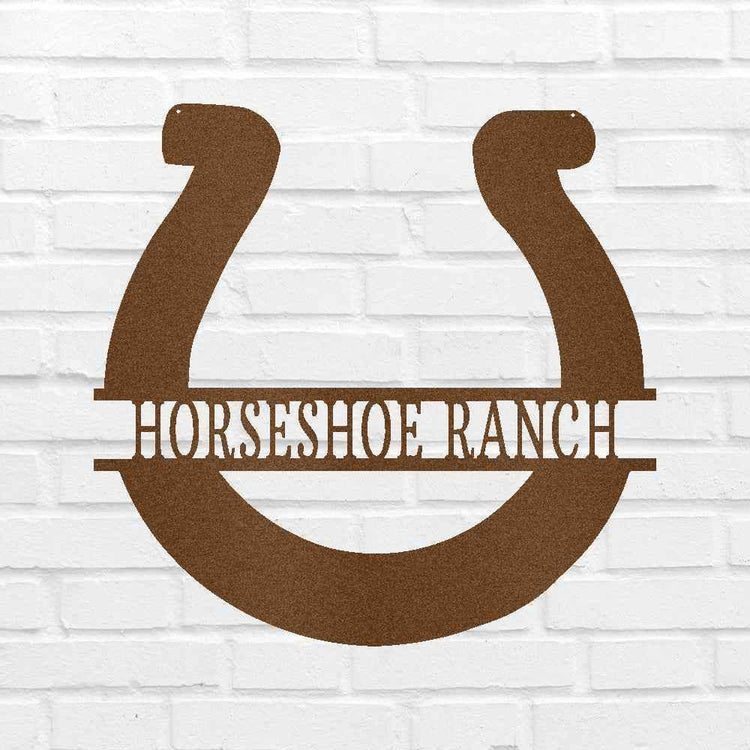 Simple Horseshoe Personalized Gifts - Custom Metal Sign, Horse Lover Gift - GiFTiFY