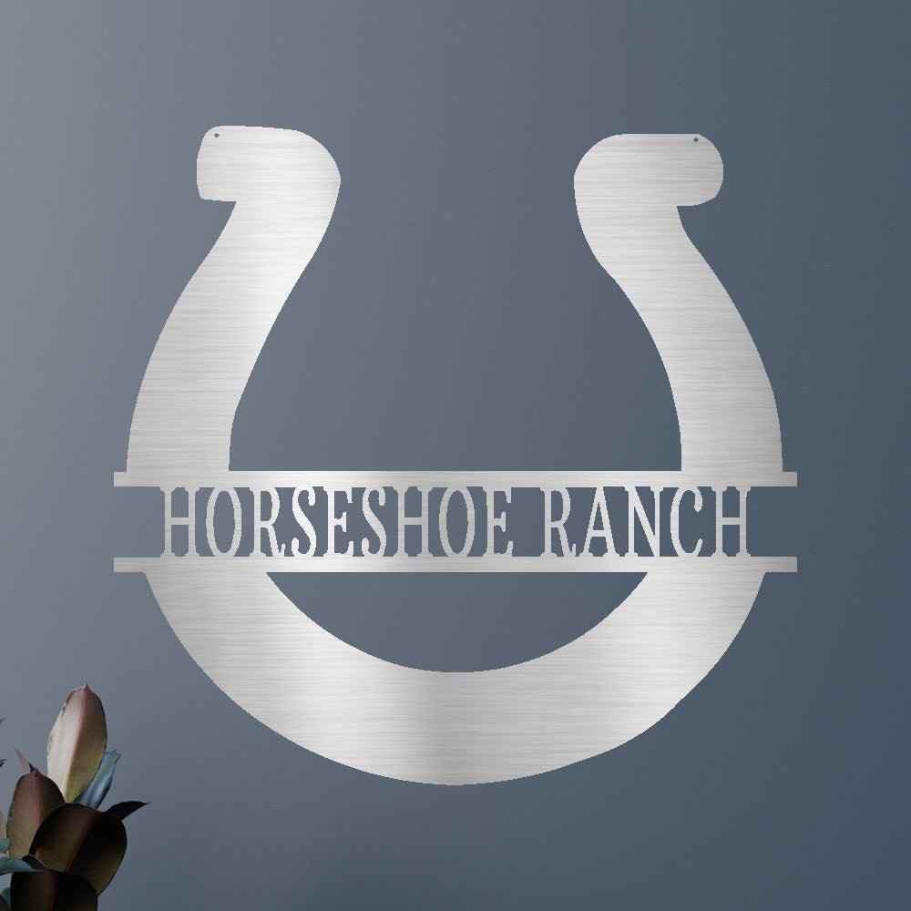 Simple Horseshoe Personalized Gifts - Custom Metal Sign, Horse Lover Gift - GiFTiFY