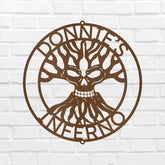 Skull Family Tree Personalized Gifts - Custom Metal Sign - GiFTiFY