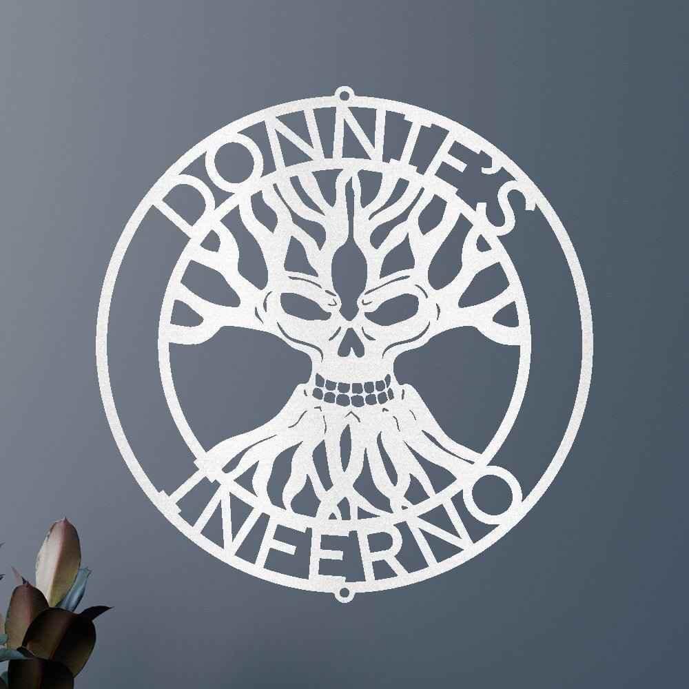 Skull Family Tree Personalized Gifts - Custom Metal Sign - GiFTiFY