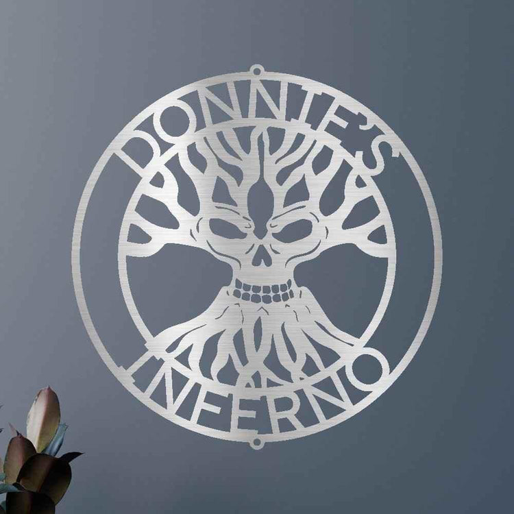 Skull Family Tree Personalized Gifts - Custom Metal Sign - GiFTiFY