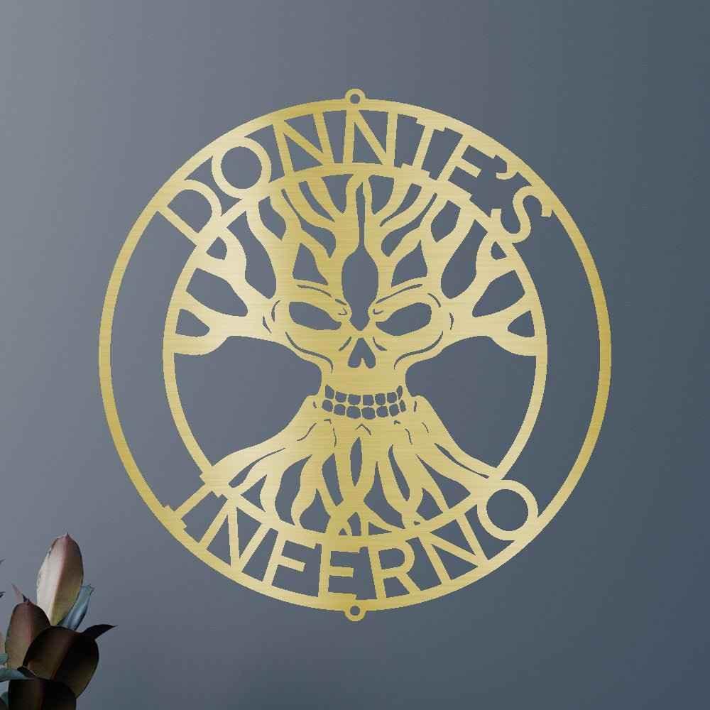 Skull Family Tree Personalized Gifts - Custom Metal Sign - GiFTiFY