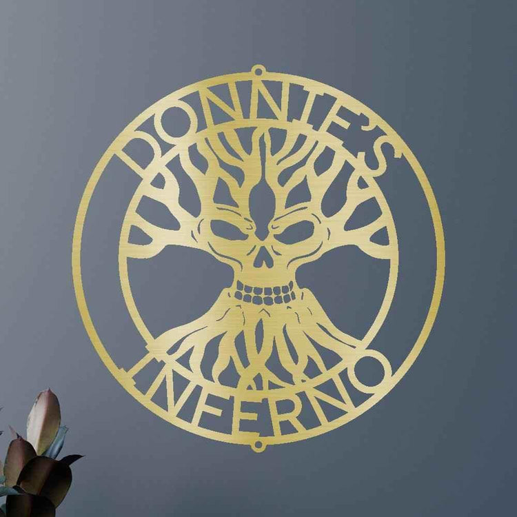 Skull Family Tree Personalized Gifts - Custom Metal Sign - GiFTiFY