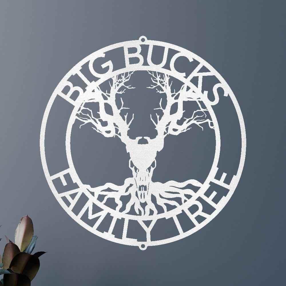 Skull Tree Sign - Custom Metal Sign, Housewarming/Christmas Gift, Family Letter - GiFTiFY