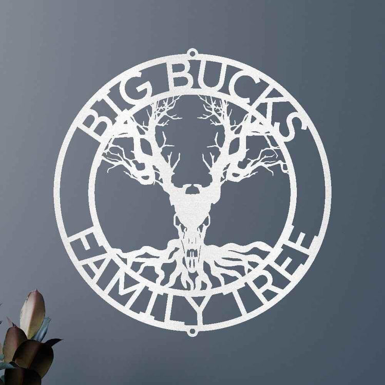 Skull Tree Sign - Custom Metal Sign, Housewarming/Christmas Gift, Family Letter - GiFTiFY