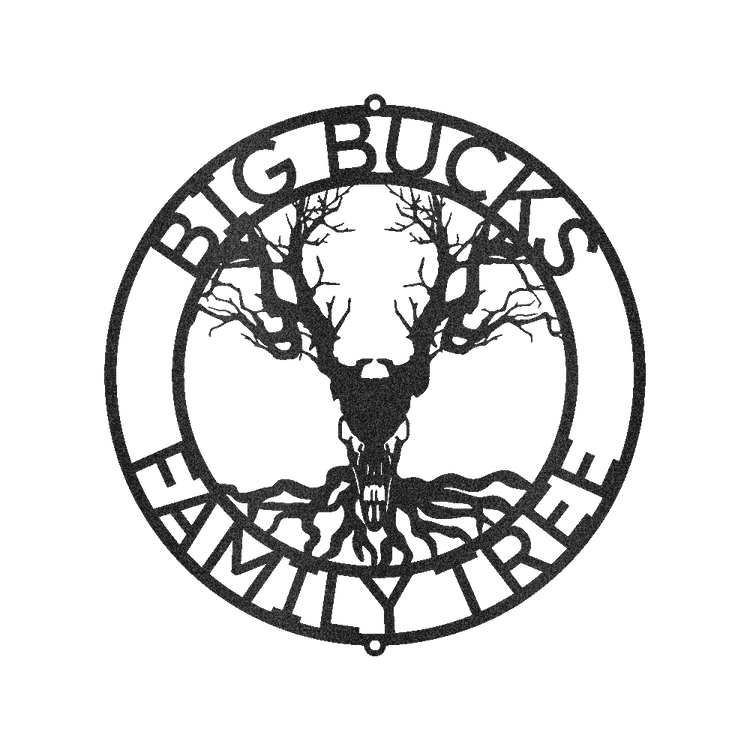 Skull Tree Sign - Custom Metal Sign, Housewarming/Christmas Gift, Family Letter - GiFTiFY