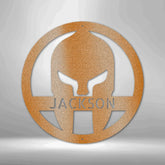 Spartan Helmet Personalized Gifts - Custom Metal Sign - GiFTiFY