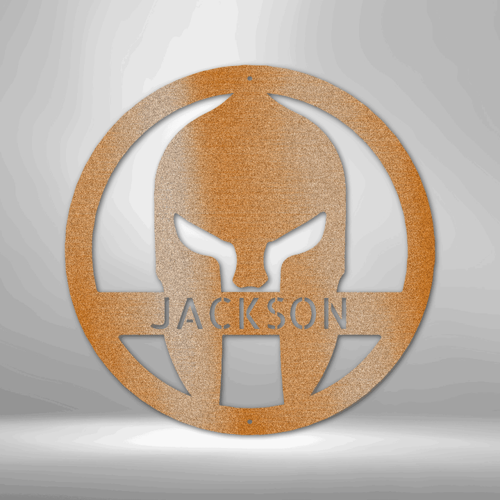 Spartan Helmet Personalized Gifts - Custom Metal Sign - GiFTiFY