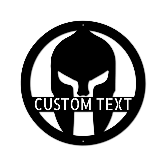 Spartan Helmet Personalized Gifts - Custom Metal Sign - GiFTiFY