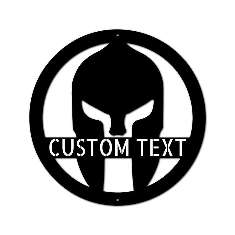 Spartan Helmet Personalized Gifts - Custom Metal Sign - GiFTiFY