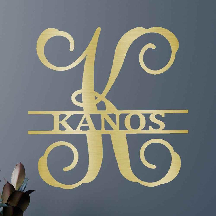 Vine Family Personalized Gifts - Custom Metal Sign, Split Letter - GiFTiFY