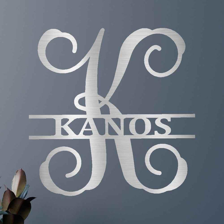 Vine Family Personalized Gifts - Custom Metal Sign, Split Letter - GiFTiFY