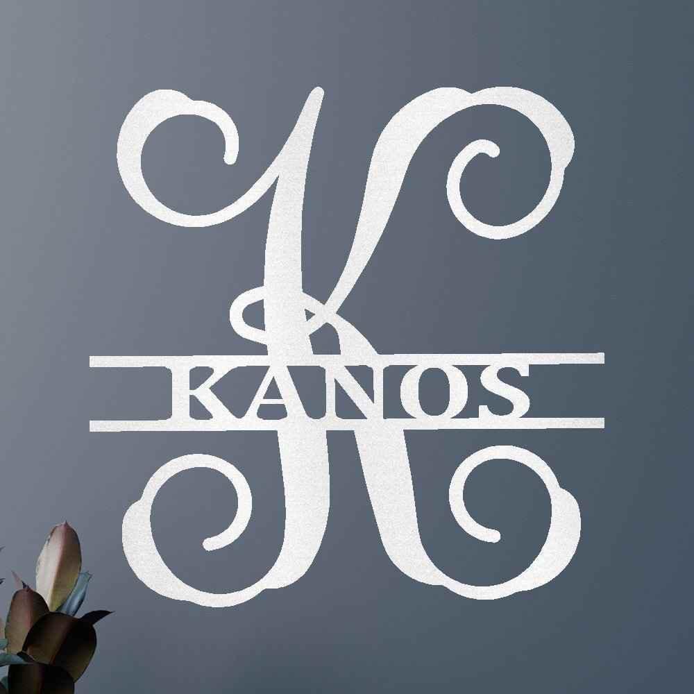 Vine Family Personalized Gifts - Custom Metal Sign, Split Letter - GiFTiFY