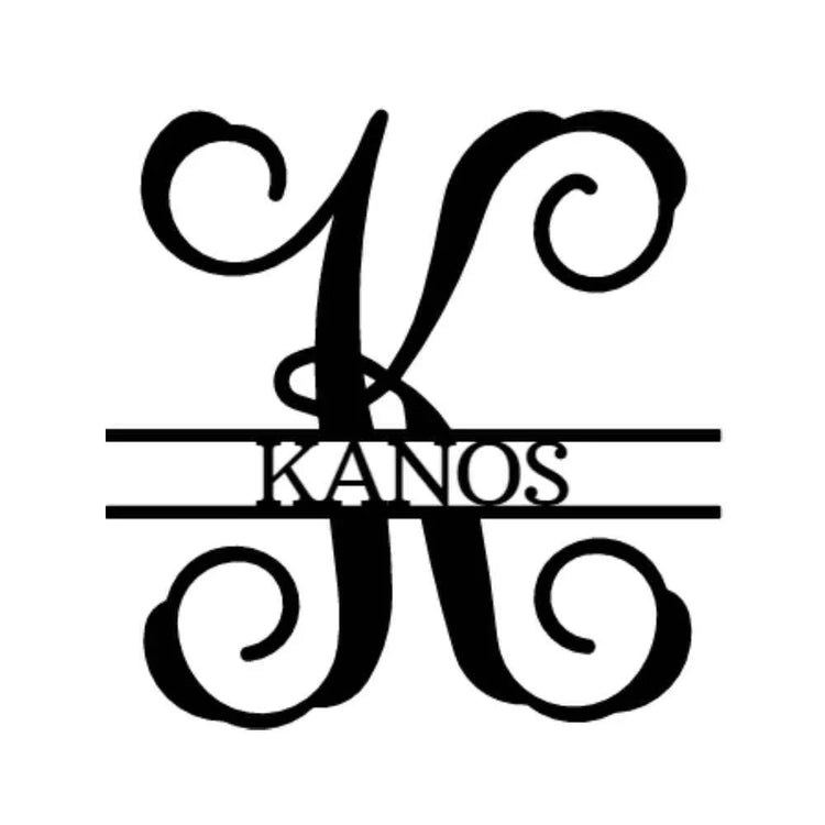 Vine Family Personalized Gifts - Custom Metal Sign, Split Letter - GiFTiFY