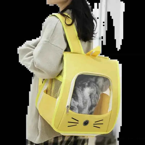 Pet Cat Carrier Bag Cat Backpack Outdoor Breathable Portable Shoulders Bag For Cats Small Dogs Transport Carrier