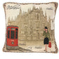 DaDa Bedding Set of 2-Pieces Postcard Milan Tapestry Throw Pillow Covers w/ Pillow Inserts, 18" x 18"