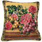 DaDa Bedding Set of 2-Pieces Parade Fruit & Roses Garden Tapestry Throw Pillow Covers w/ Inserts - 18" x 18"